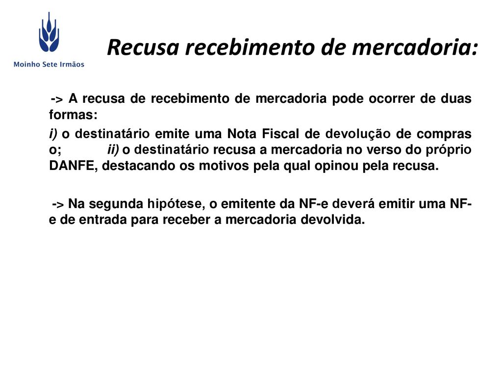 Exemplo De Recusa De Nota Fiscal V Rios Exemplos